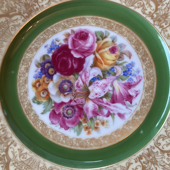 ๐HP Six gilt and hand painted Bavarian Tirschenreuth dinner plates๐ - Picture 4 of 9